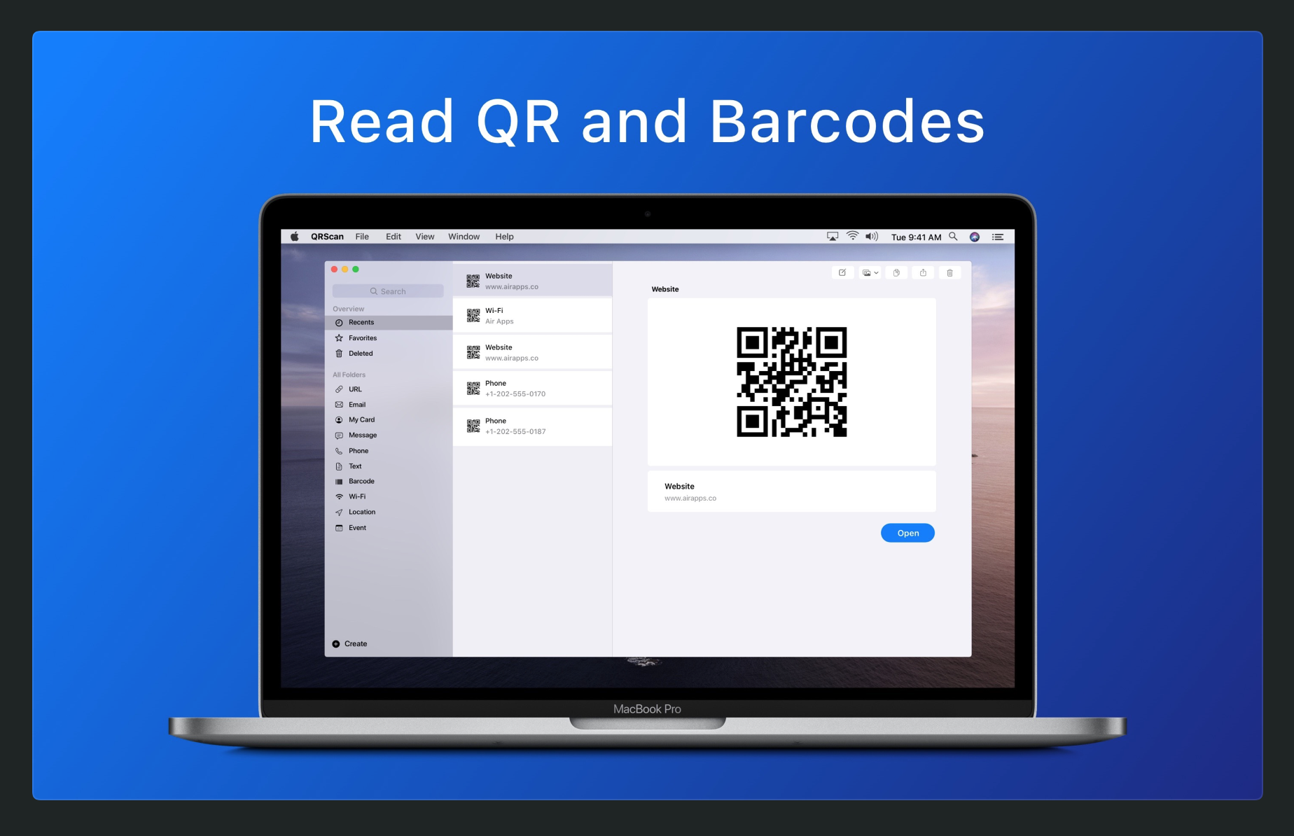 QRScan- a QR Code reader for iPad and Mac